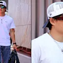 Tsunoda fue informal de Streetwear el día de los medios de comunicación